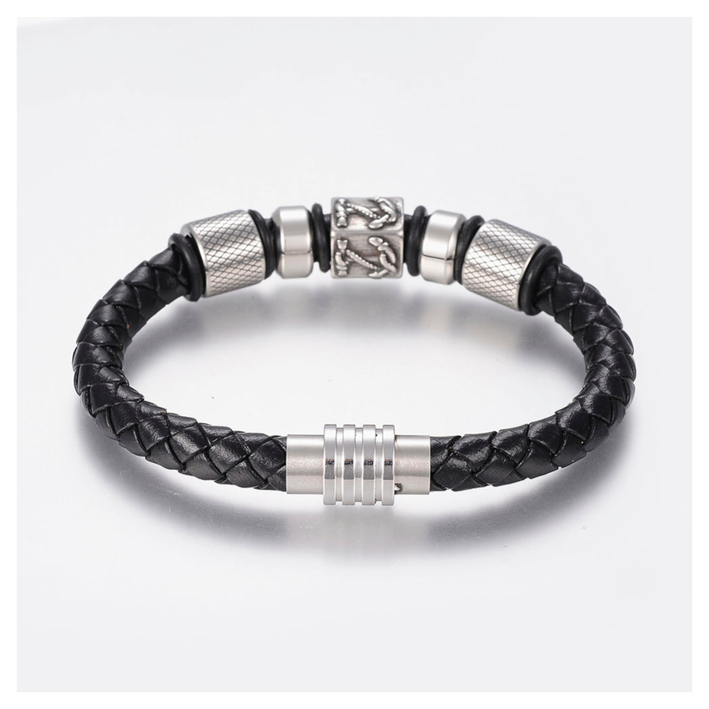 Mens Nautical Leather Bracelet | Ideal Birthday or Christmas Gift