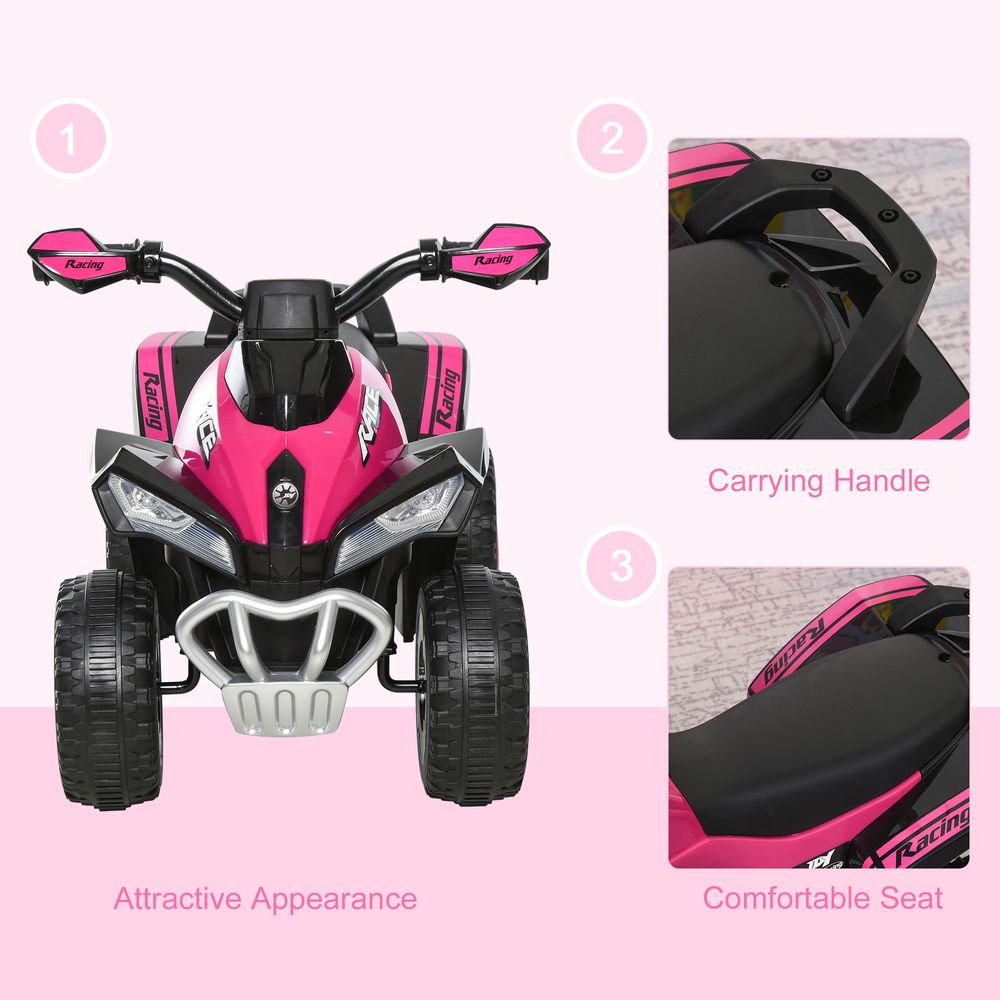 HOMCOM Toddler Kids Ride On Car Walker Foot To Floor Slider w/Music Lights NO POWER Manual for 18-36 Months Pink