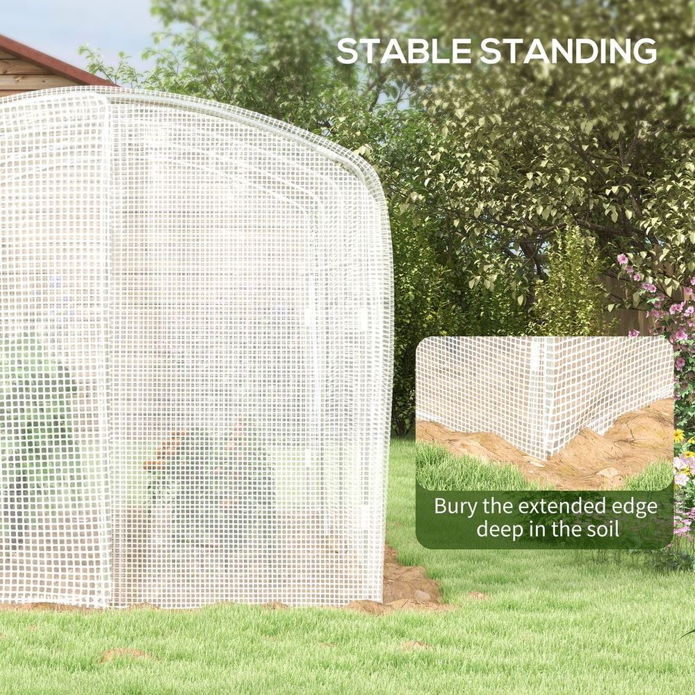 High-Quality Outsunny Greenhouse - Durable, Protects Plants, Easy Access & Ventilation