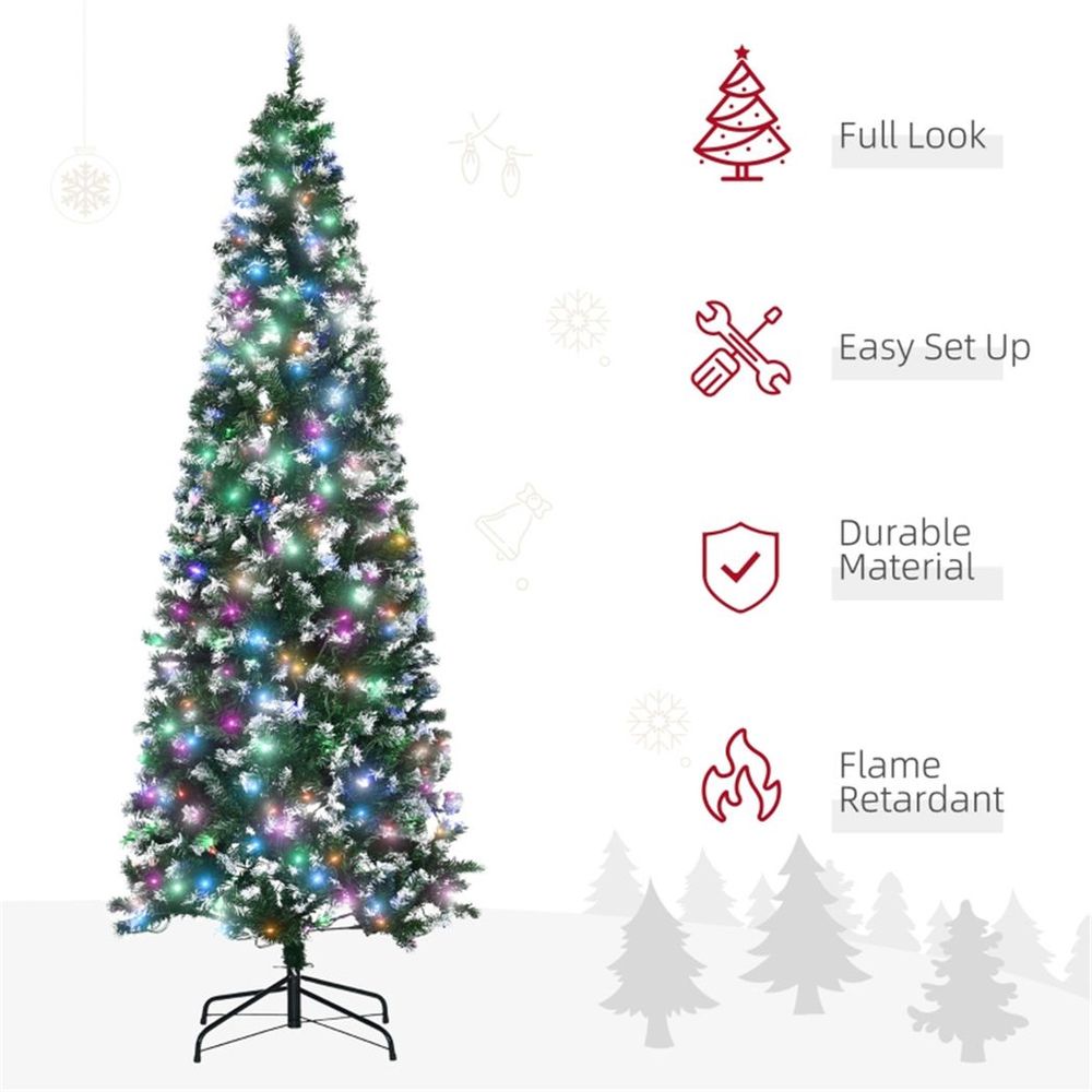 6 Ft Christmas tree with multicoloured lights | Artificial | Green
