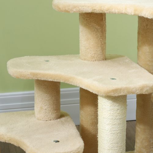 PawHut Cat Tree 2 in 1 Pet Stairs w/ Scratching Tickling Post