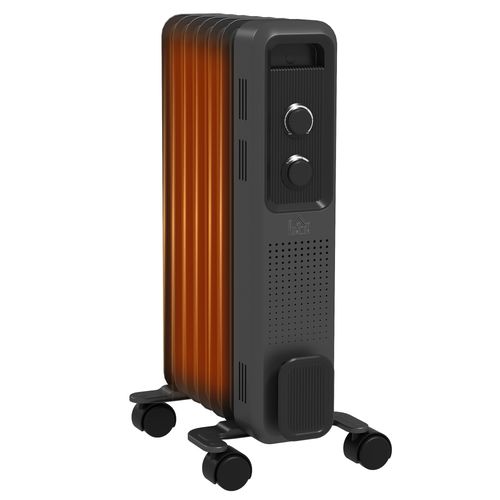 HOMCOM Oil Filled Radiator Portable Space Heater W/ 9 Fin, 3 Heat Settings