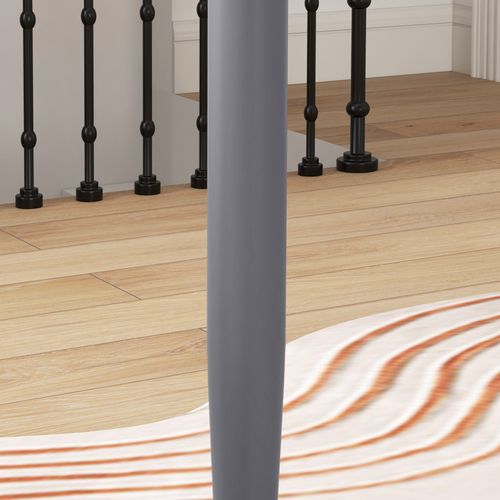 HOMCOM Round Dining Table w/ Steel Base, Non-slip Pad for Living Room