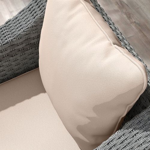 Outsunny One-piece Outdoor Back and Seat Cushion for Garden, Beige