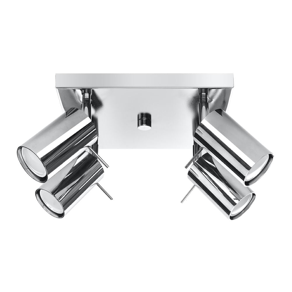 Sleek GU10 Steel Ring Ceiling Lamp - Modern Design