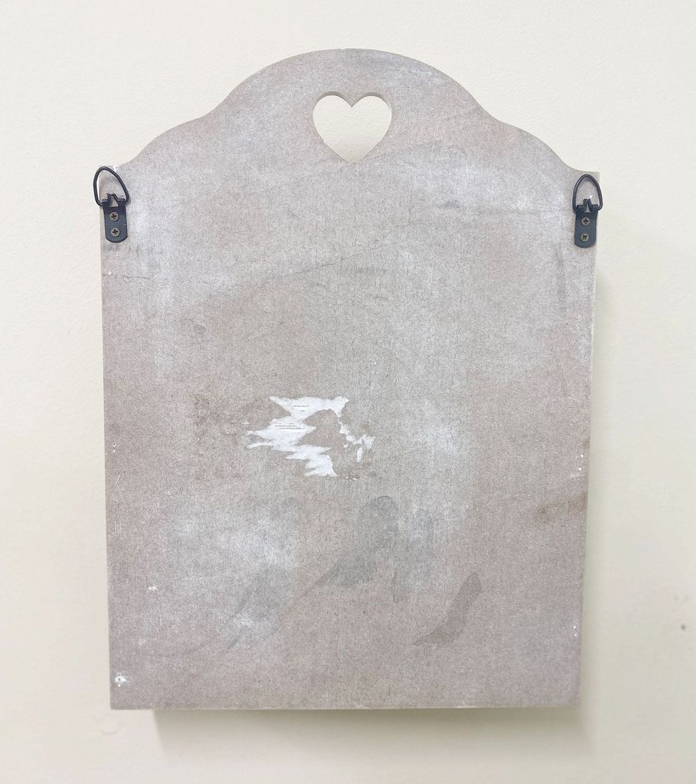 Rustic Grey Wooden 3-Hook Key Holder with Cutout Pattern Shelf