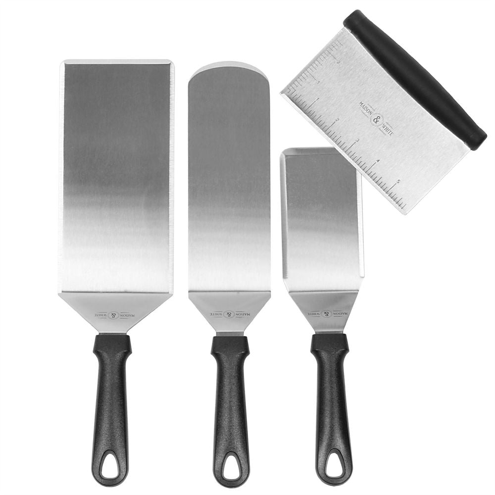 Premium 4pc. Stainless Steel Spatula Set | High Quality | Maison & White