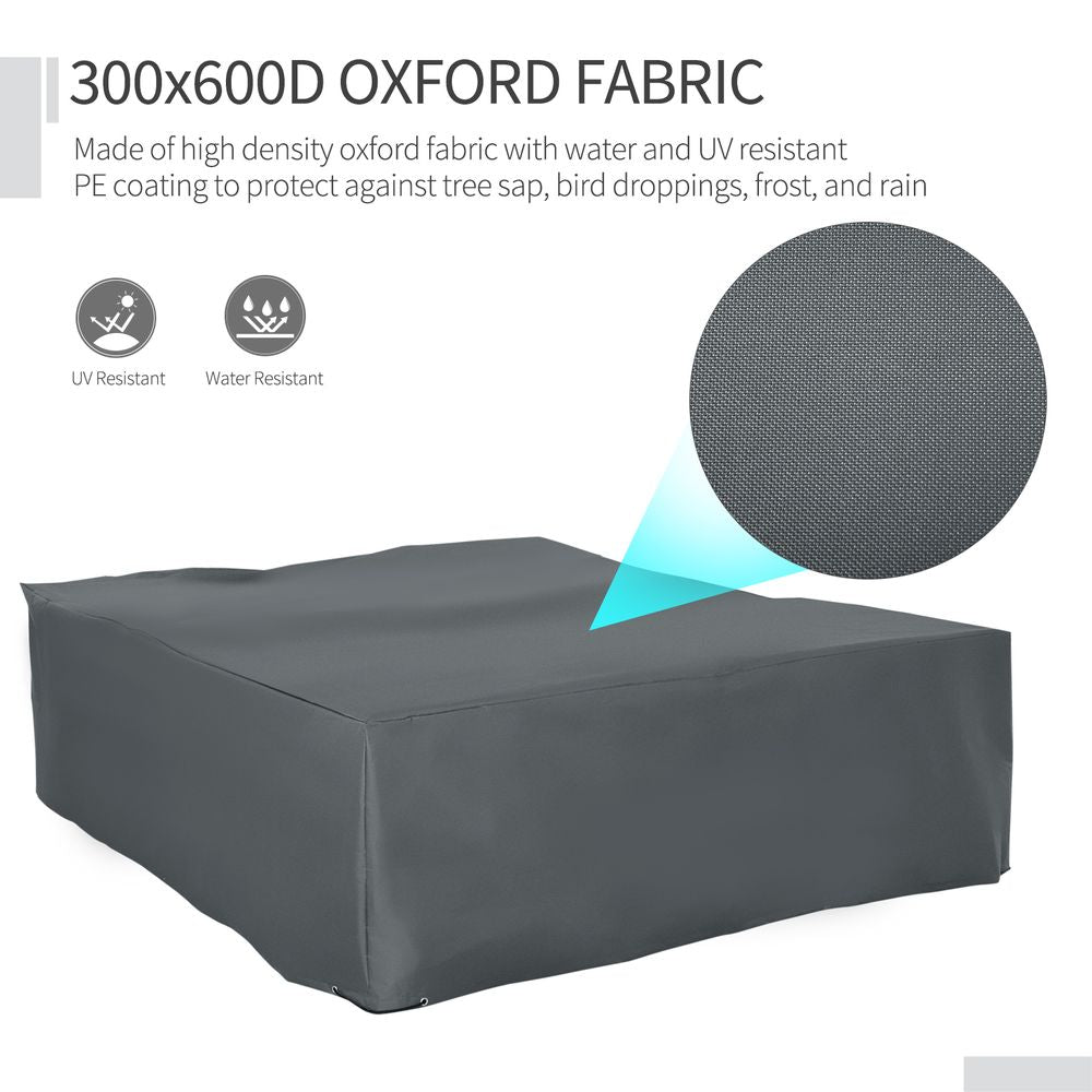 Premium 275x205cm Garden Furniture Cover: Water & UV Resistant Oxford Fabric