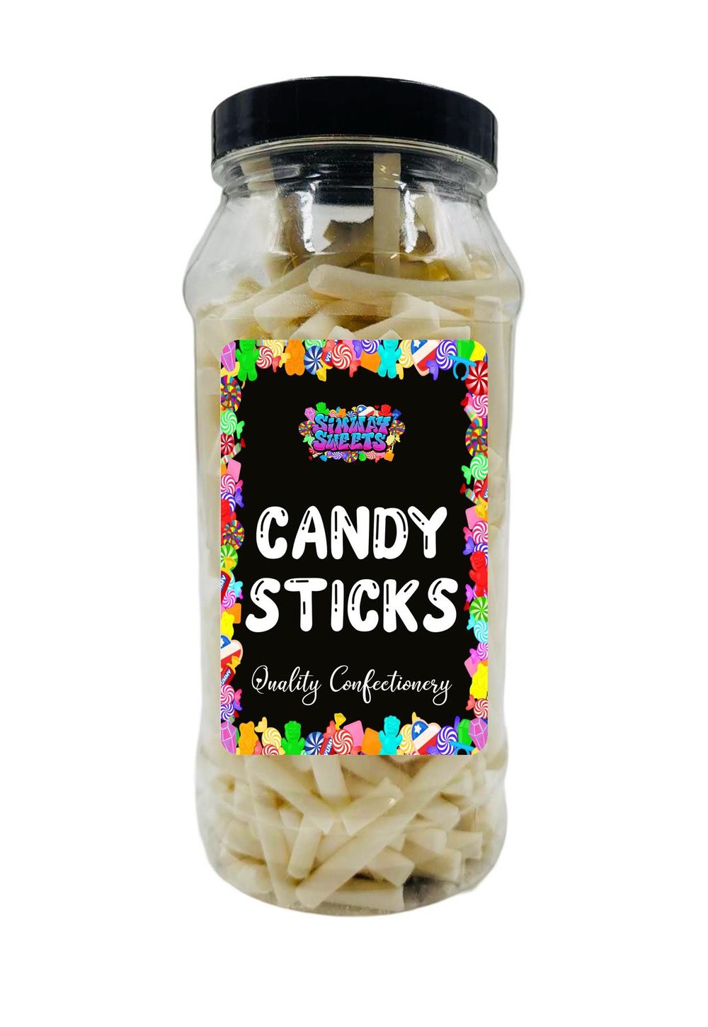 Candy Sticks Retro Sweets Gift Jar