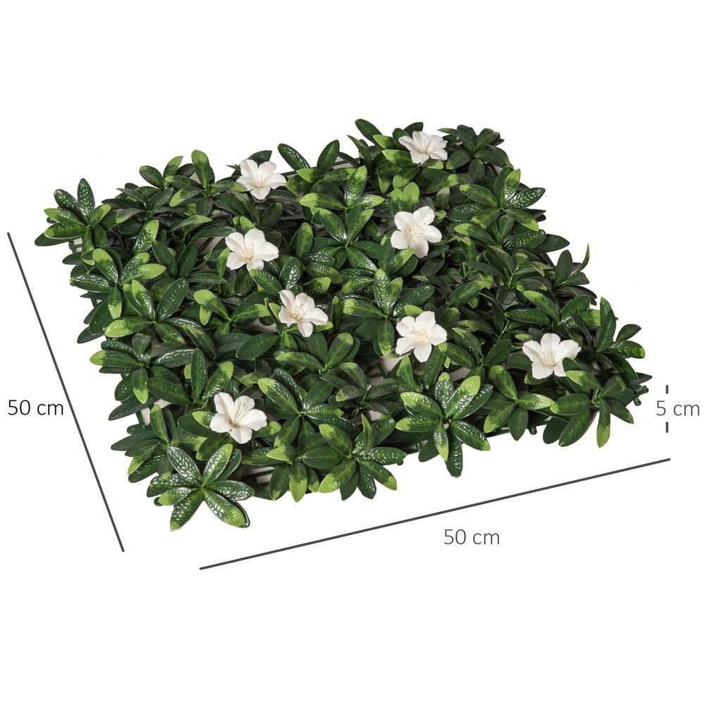 Premium Artificial Boxwood Panel | Realistic Faux Greenery for Garden, Balcony, and More | UV Resistant | 12PCS