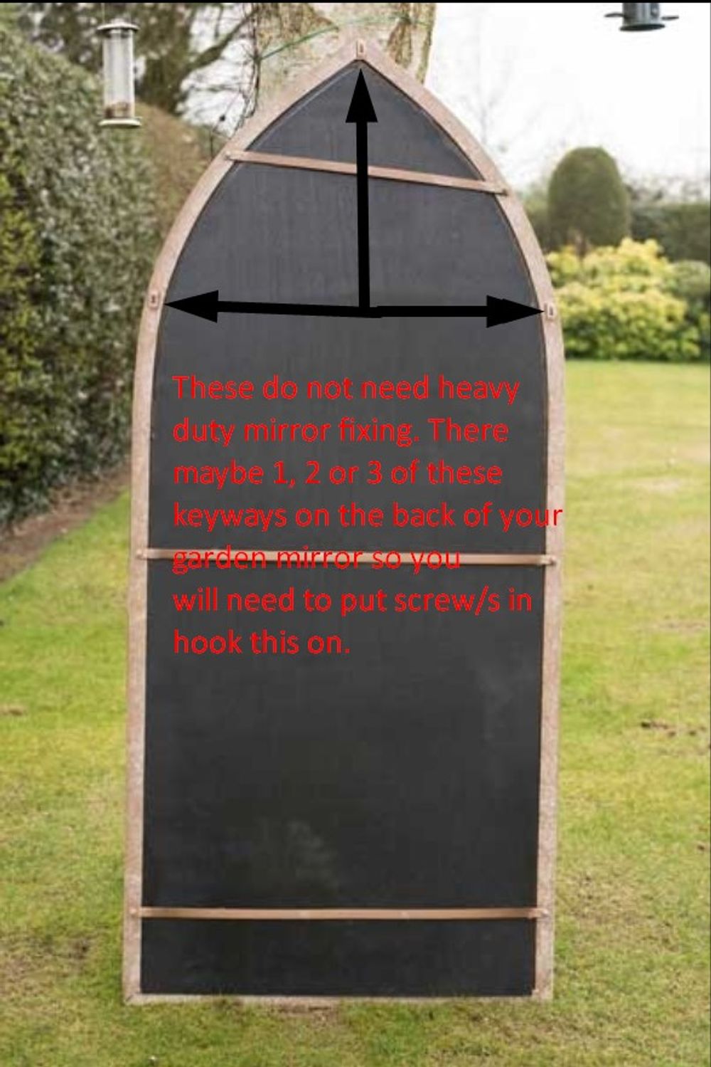 Somerley Chapel Arch Garden Mirror - High-Quality, Attention-Grabbing Outdoor Décor Solution with Reflective Excellence!