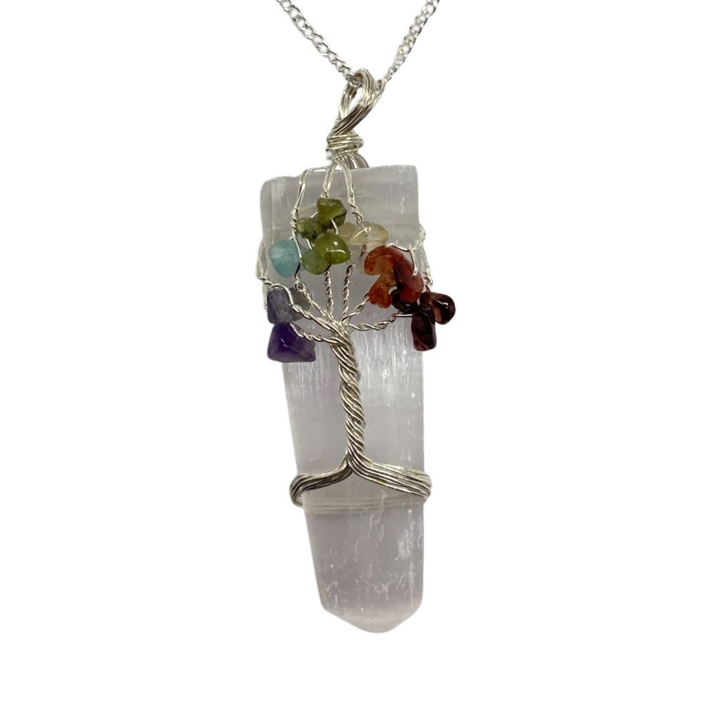 Handmade Tree of Life 7 Chakra Pendant