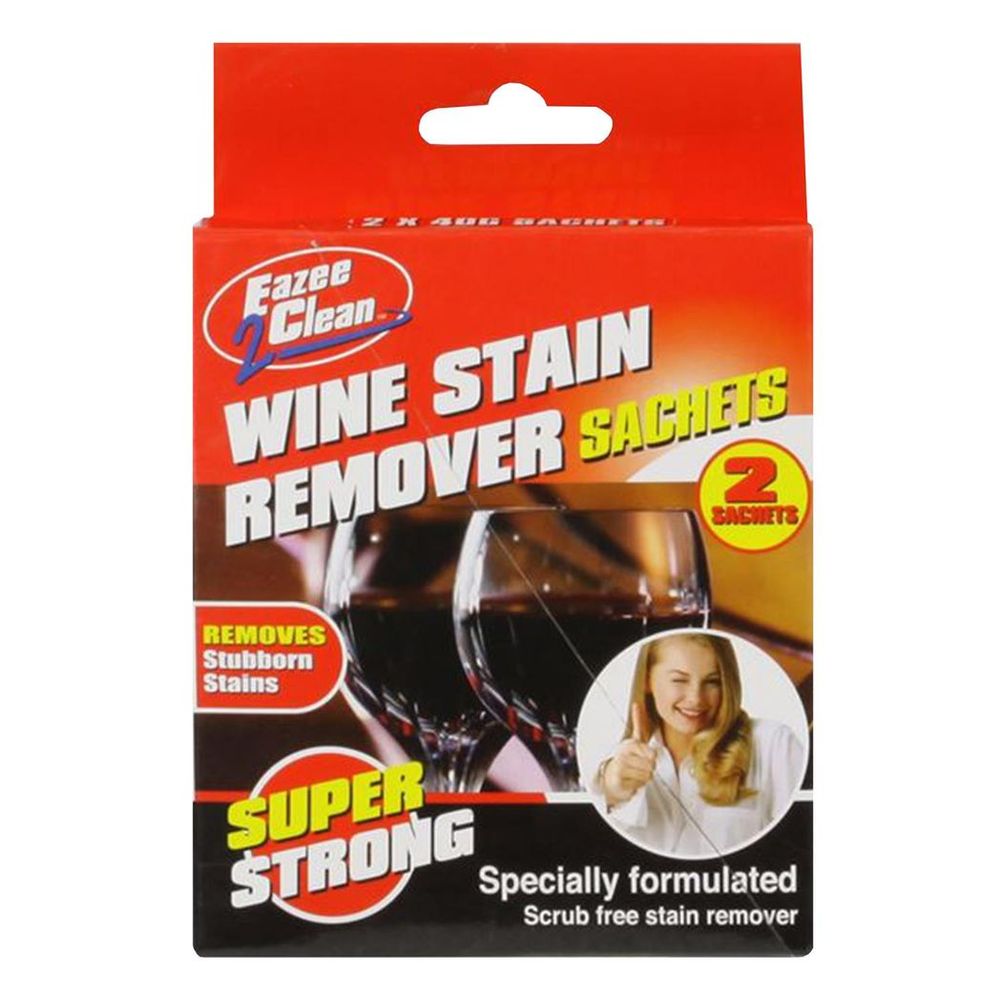 Eazee 2 Clean Wine Stain Remover Sachets - Scrub Free & Super Strong - 2 Sachets