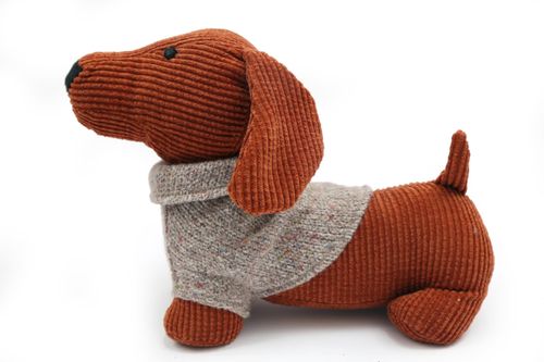Yellow Dog with Jumper Doorstop