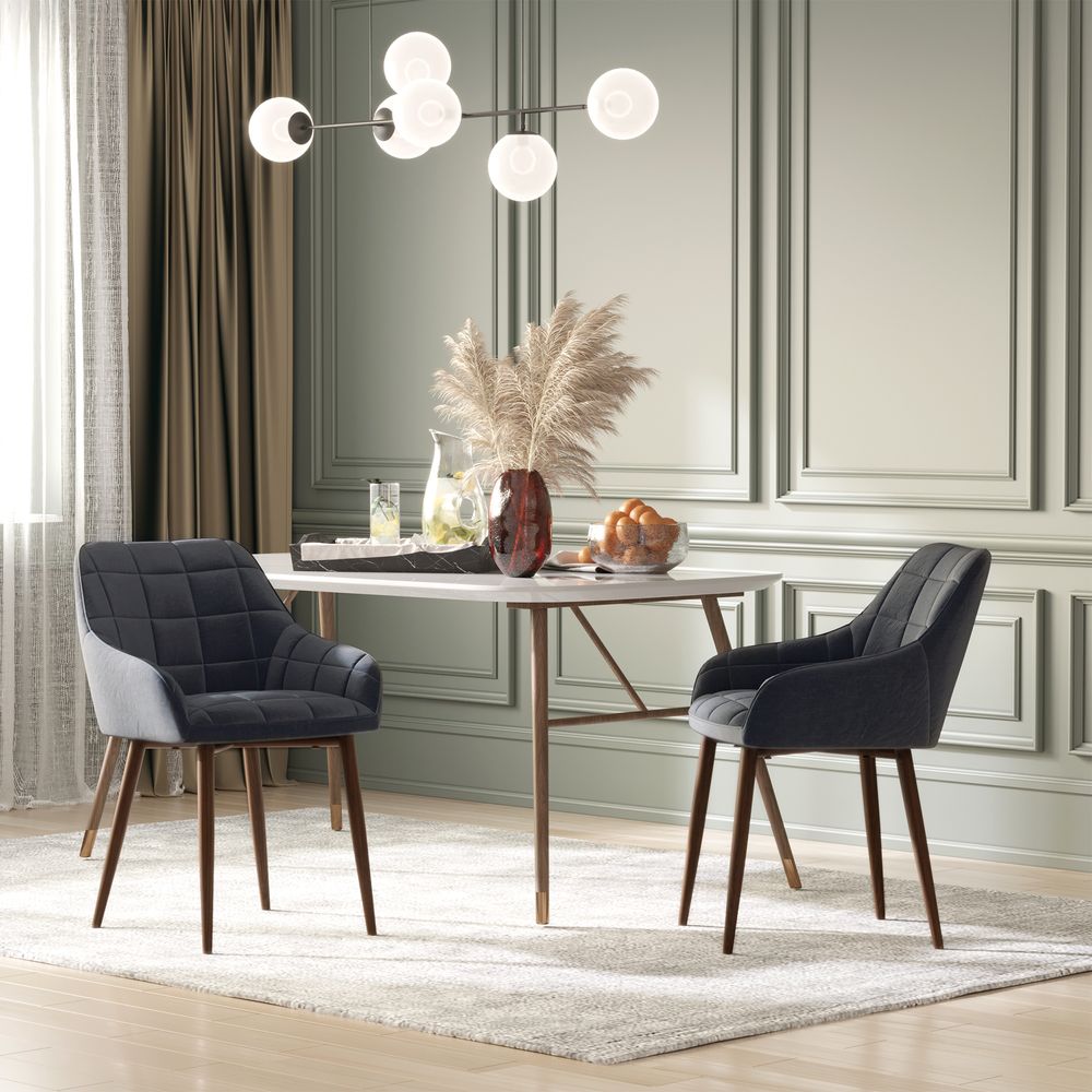 HOMCOM Dining Chair: Stylish, Padded, Metal Leg - Home & Office