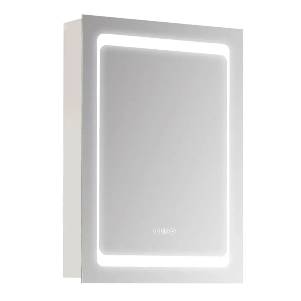 Bathroom LED Lighted Mirror Cabinet Wall-mount with Storage Shelves Touch Switch
