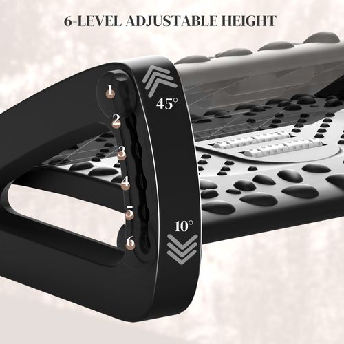 HOMCOM Non-Slip Foot Rest Under Desk Office Footrest with Adjustable Height