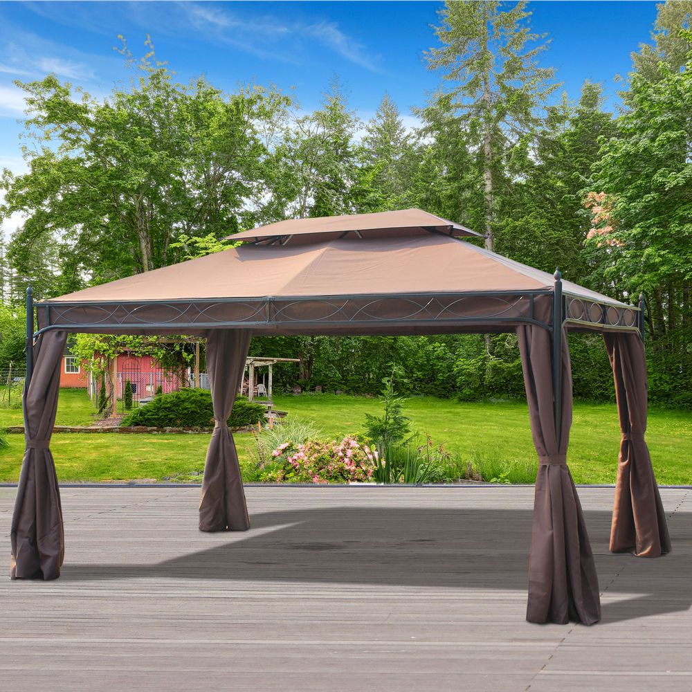 Premium 3x4m Metal Gazebo: Strong, Stylish Shade Pavilion