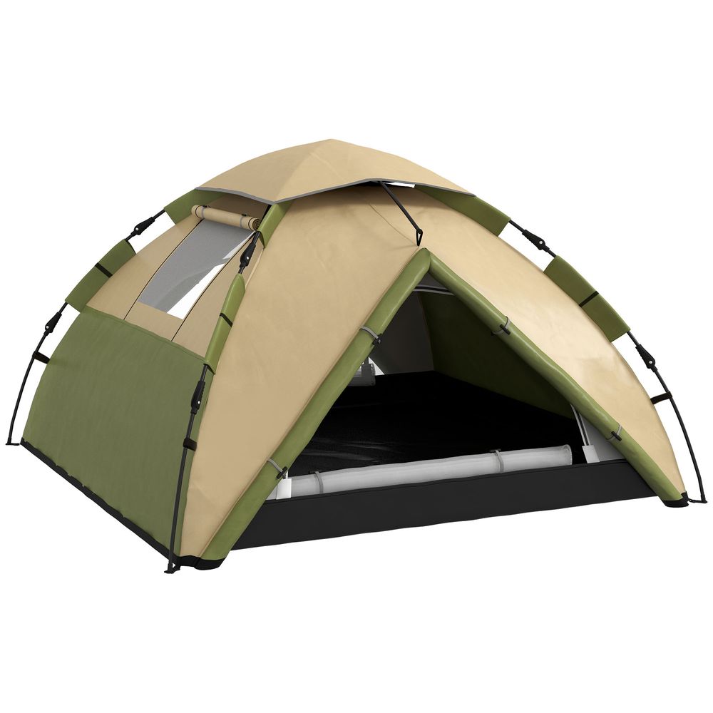 Outsunny 3-4 Man Camping Tent Portable with Bag, Quick Setup