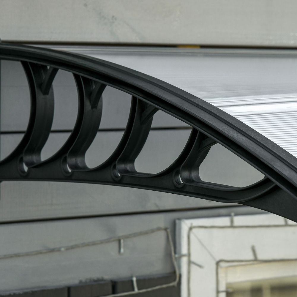 Front Door Canopy, Outdoor Awning, 300 x 100cm Rain Shelter Clear 300x100