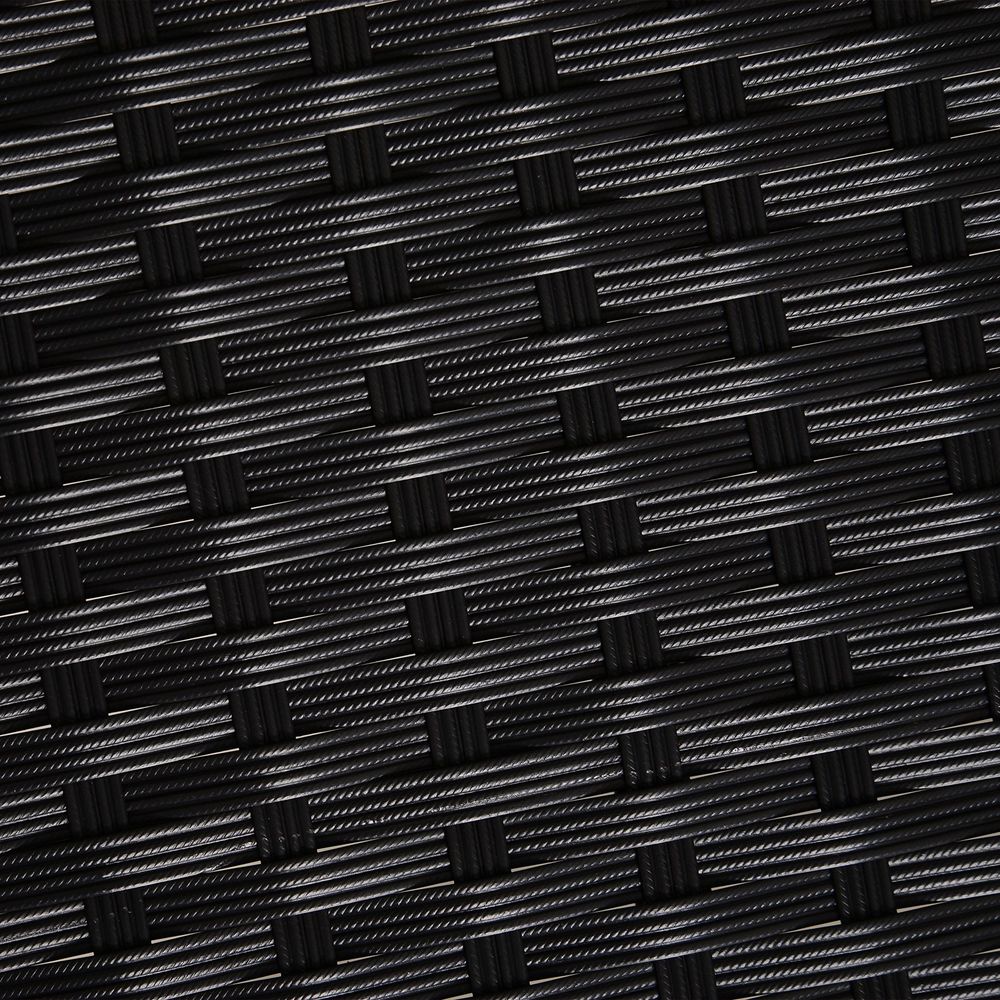 Outdoor Patio Furniture Set | 3-Piece Rattan Wicker Sofa Sectional | Black