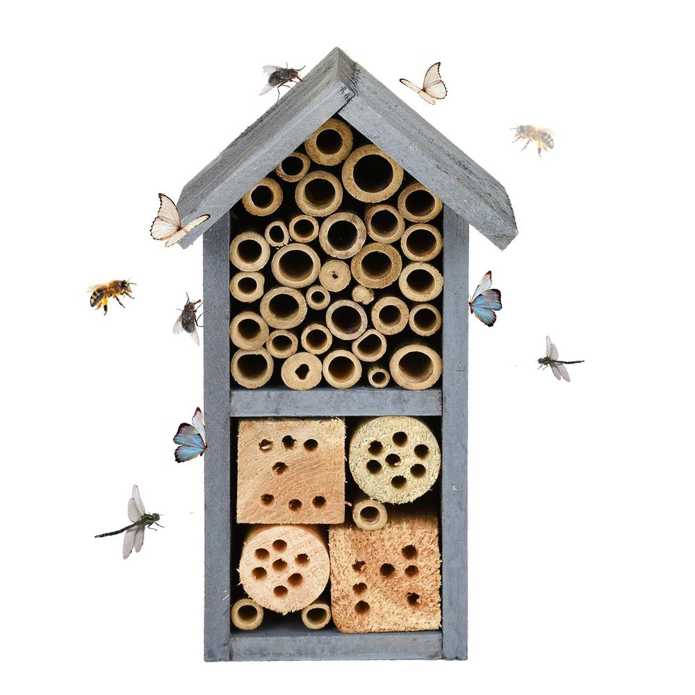 ASAB Deluxe 2 Storey Insect Hotel Grey