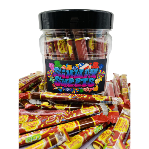 Simway Sweets Jar 850g - Chupa Chups Cola Stix - Individually Wrapped Sweets - Approximately 60 Pieces