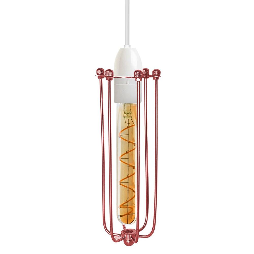 Vintage Industrial Rustic Lampshade - Rose Gold Cage Frame - High-Quality Metal - Perfect for Any Space - CE Approved