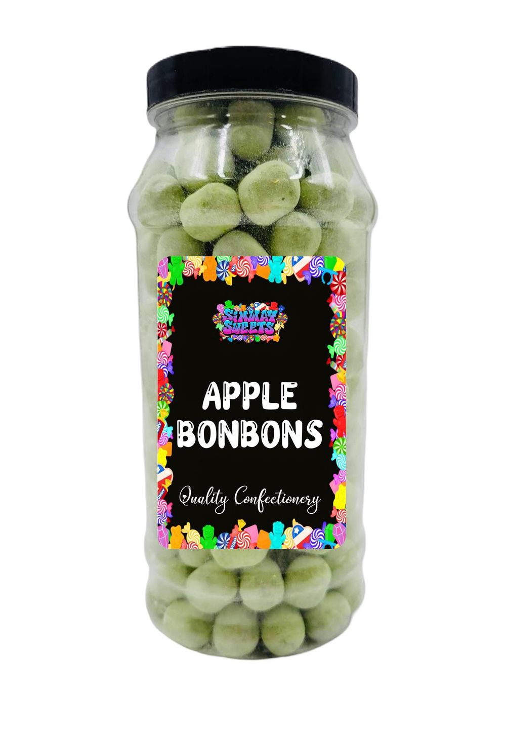 Premium Quality Apple BonBons - Delicious Retro Sweets in a Gift Jar