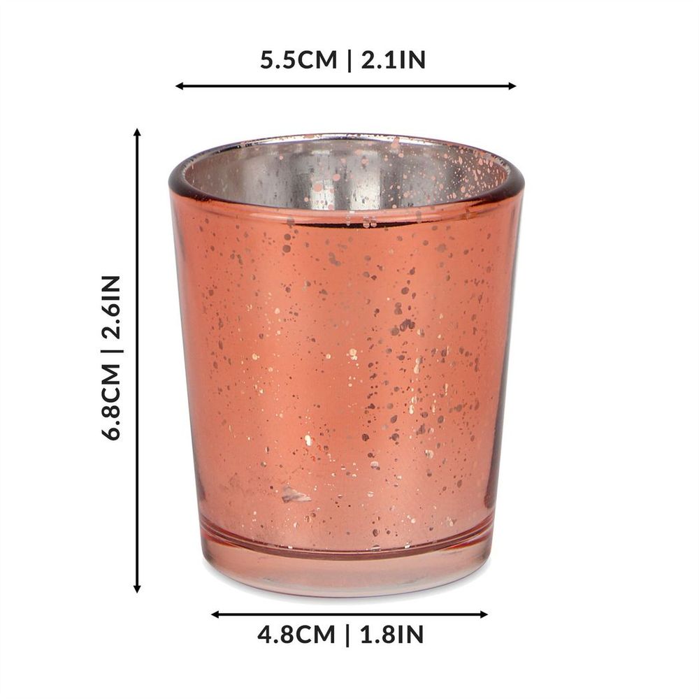 Rose Gold Speckled Tea Light Holders - Set of 12 | M&W