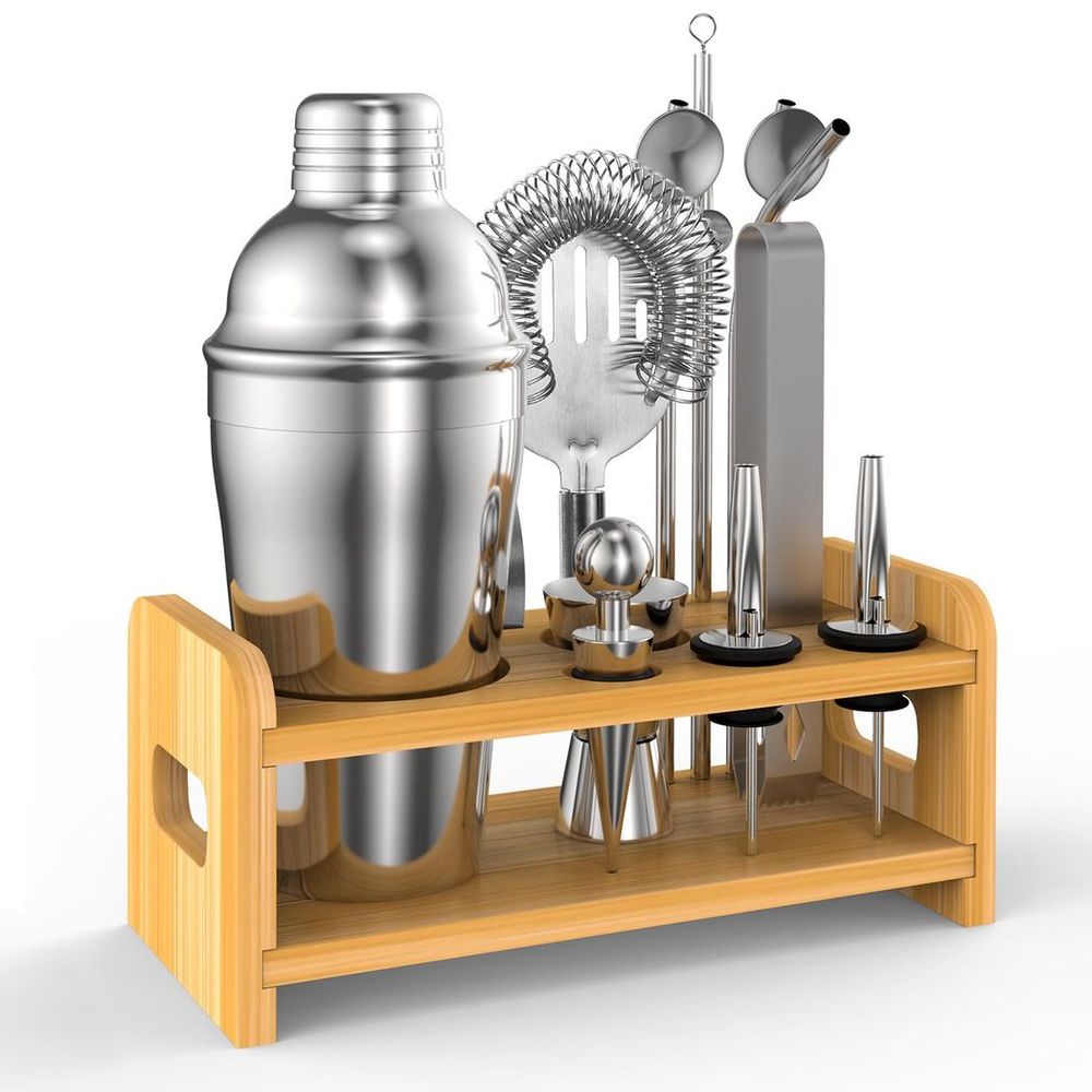 Vinsani 15pcs Cocktail Set Mixology Made Easy For Drink Enthusiasts & Bartenders