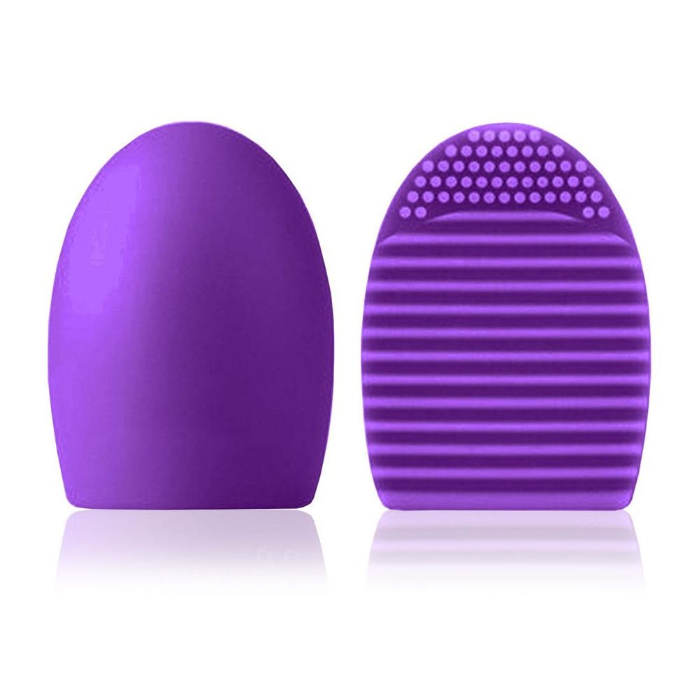 Silicone Egg Sponge Scrubber Make-Up Brush Cleaner - Pink/Purple [Purple]