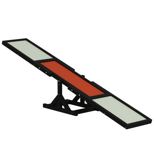 PawHut Wooden Pet Seesaw for Big Dogs with Anti-Slip Surface, Black