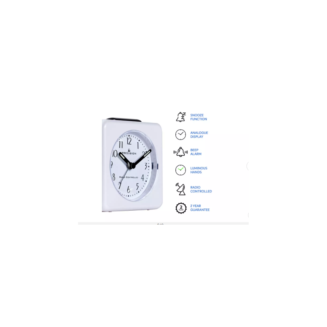 Precision Radio Controlled Analogue Table Crescendo Alarm Clock AP020