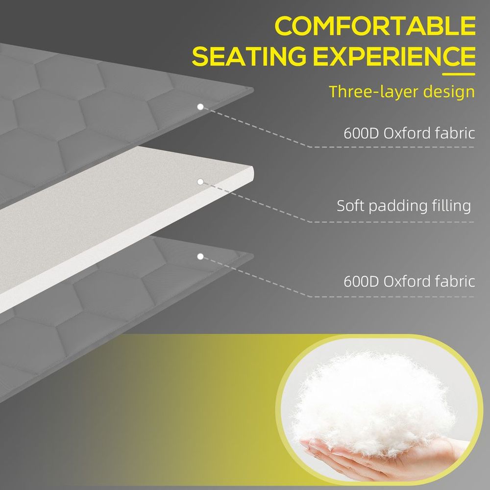 Premium Foldable Sun Lounger Set - 2 Pieces, Padded Seat, Grey - Shop Now!