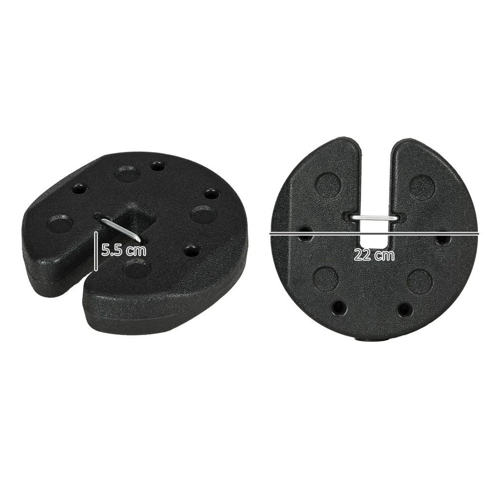 Premium Outsunny Gazebo Weights - Set of 4, Reinforce Pins, Easy Carry Belt - 12KG