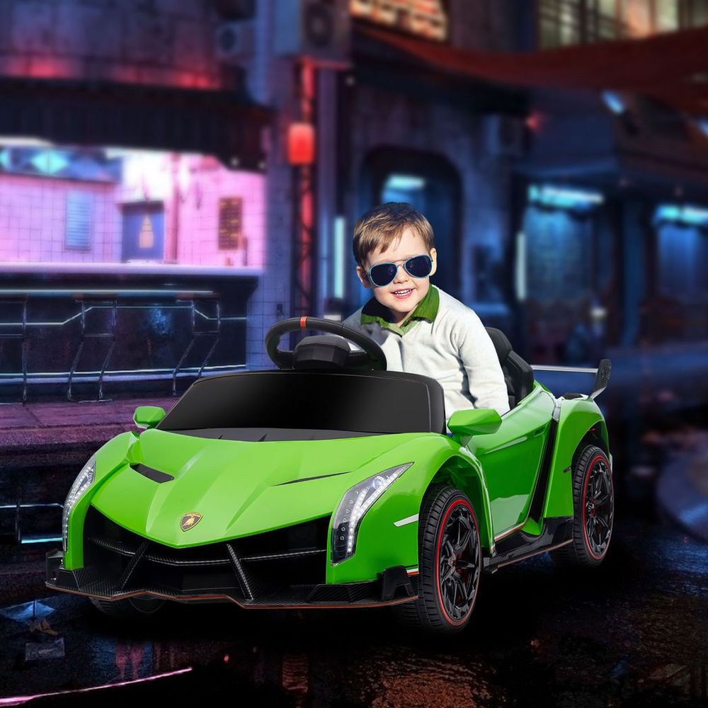 HOMCOM Lamborghini Veneno Licensed Electric Ride-on Car with Remote- Green