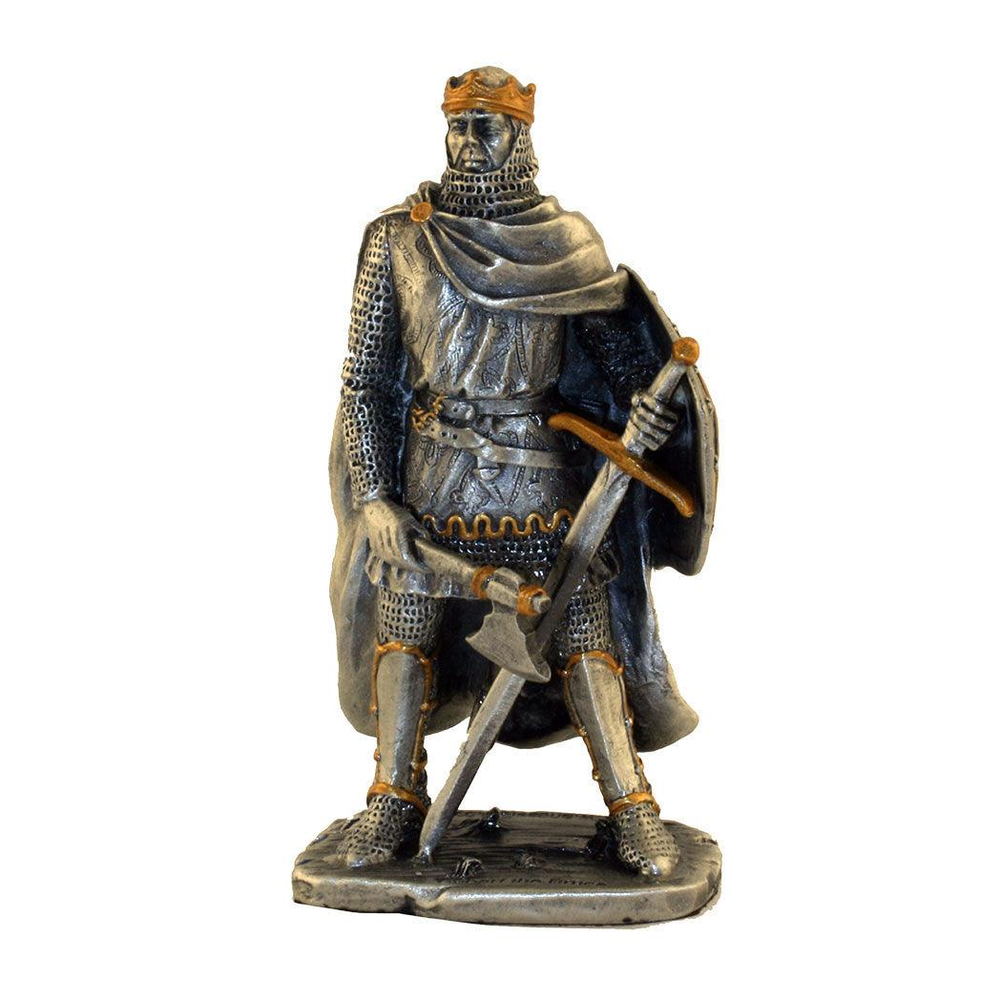 Robert the Bruce Statue with longsword and handaxe 10cm height King of Scots