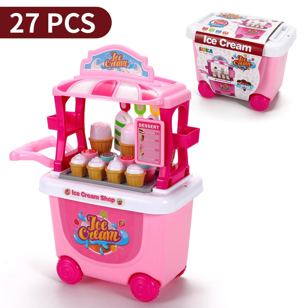 SOKA Ice Cream Trolley - Hours of Playtime, Great Learning Toy, Perfect Gift - 27 Pcs