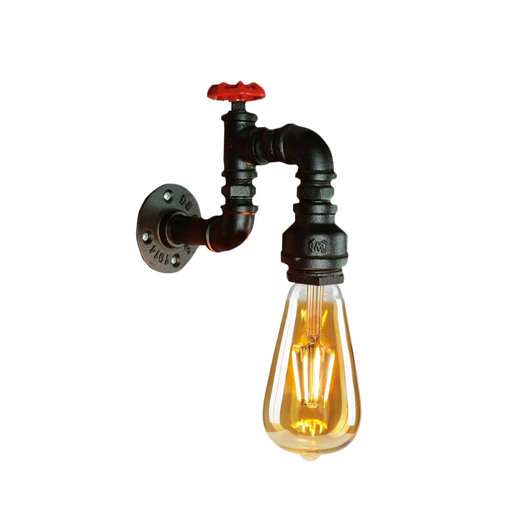 Industrial E27 Rustic Water Pipe Wall Light Fitting Industrial Sconce~2886