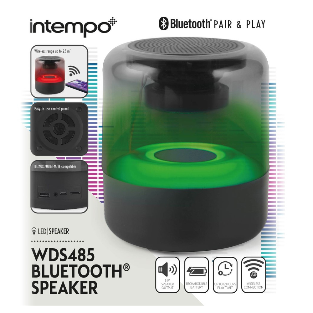 INTEMPO WDS485 BLUETOOTH HOME SPEAKER BLK