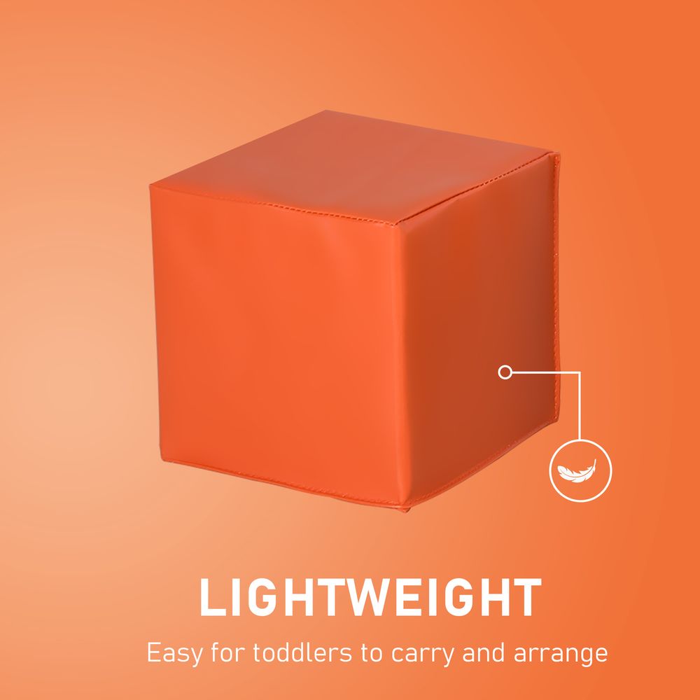 HOMCOM 12 Piece Soft Play Foam Blocks Toy Building Stacking Compliant Learning Toys for Toddler Baby Kids Preschool