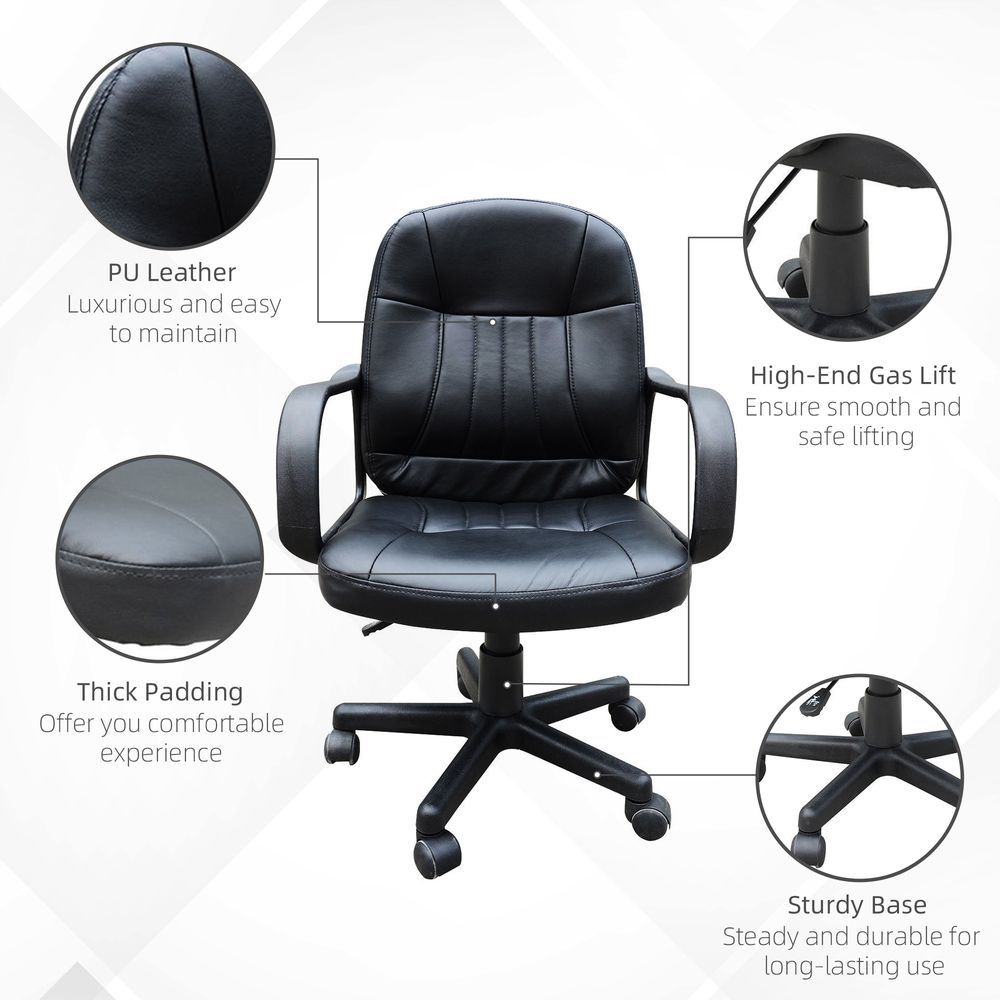 Luxurious Ergonomic Office Chair with Adjustable Height, Padded Seat, and 360° Swivel Base