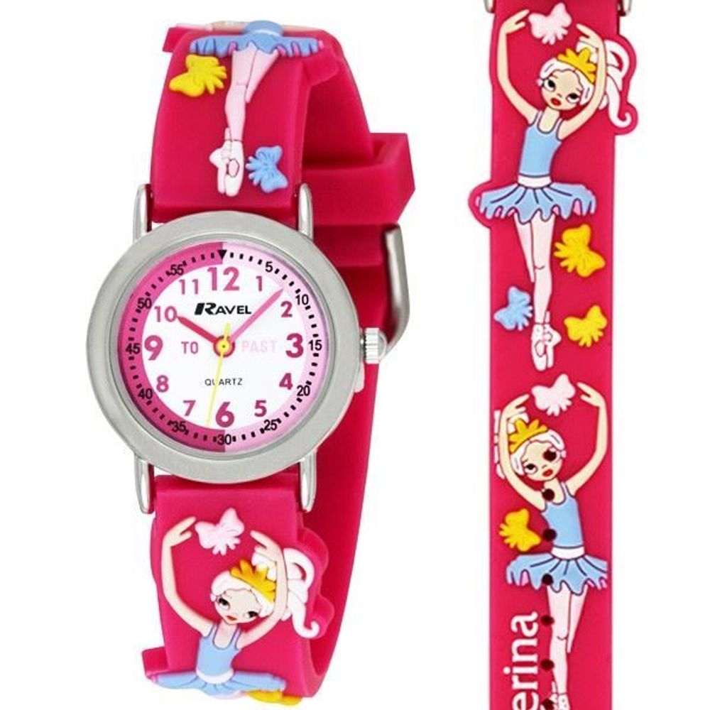 Ravel Girls Ballerina 3D Cartoon Time Teacher Watch - Best Quality, Perfect Fit!
