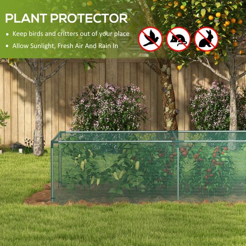 Outsunny 8' x 4' Plant Protection Tent Crop Cage with Door, Green