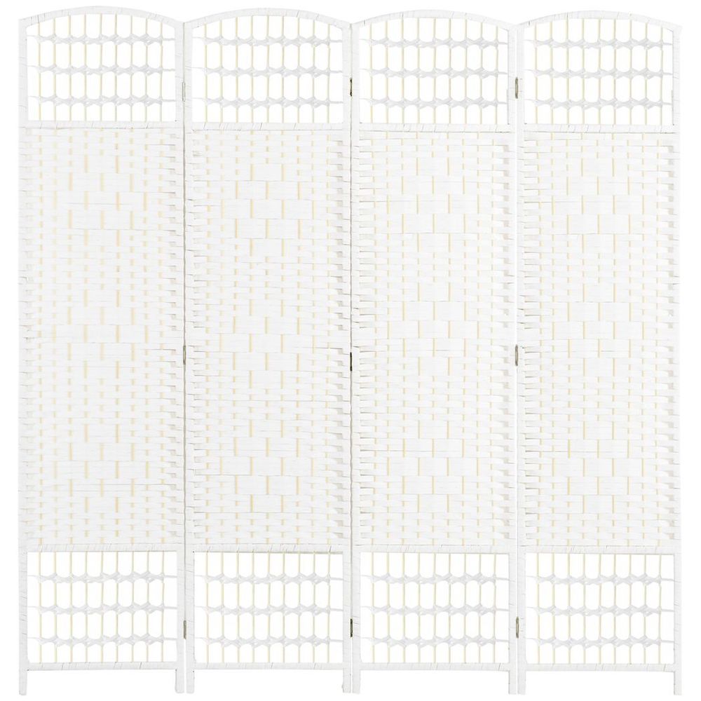 Premium HOMCOM Folding Room Divider - Stylish 4 Panel Privacy Screen, 170cm, White