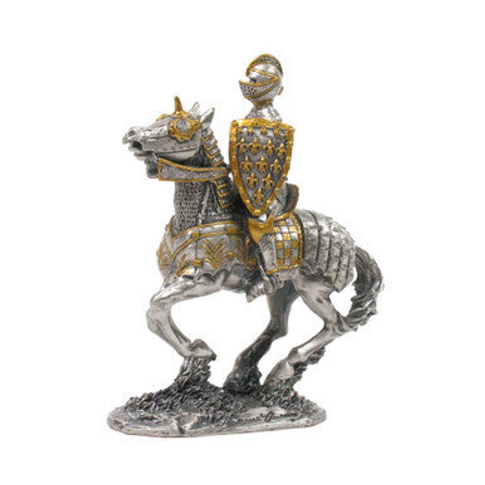 16th Century Mounted Knight Collectable Figure (hand-cast statue sculpture) 10cm Height
