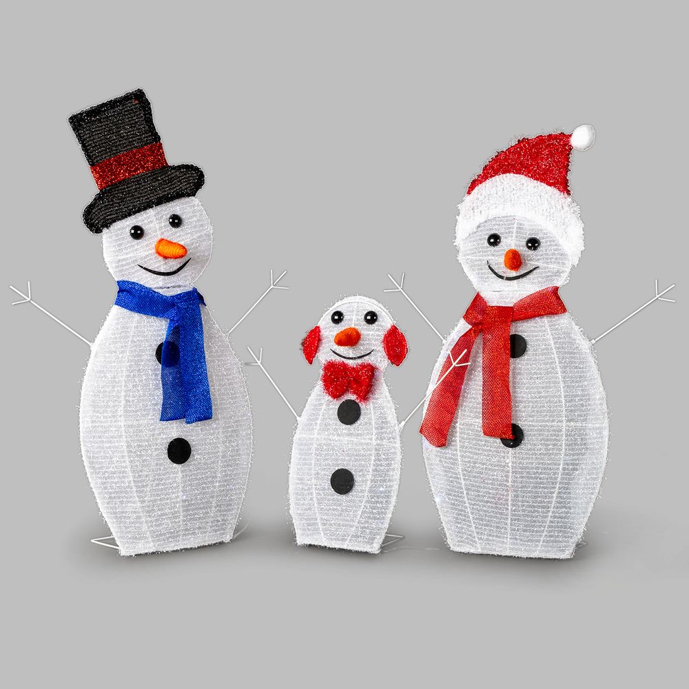 3pcs 30in-29in-17in Snowman Christmas Decoration 3x Snowmen