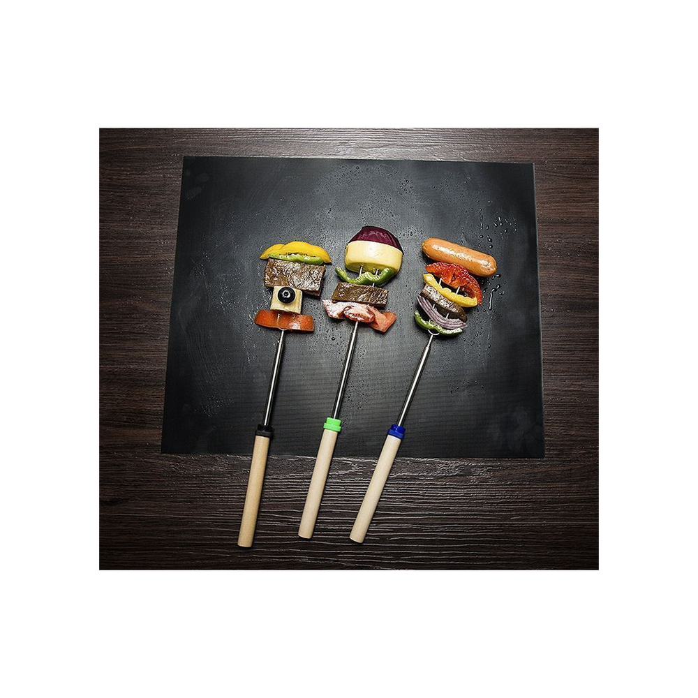 Vinsani Non-Stick BBQ Grill Mat (40 x 33 cm) – Universal Barbeque Baking Oven Liners Reusable and Dishwasher Safe Indoor Outdoor BBQ Cooking Mats for Charcoal Electric Gas Grill Kitchen Ovens – Black