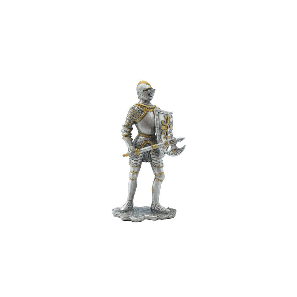 Knight With Battleaxe (hand-cast statue sculpture) 10cm Height